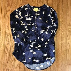 Anthropologie Maeve Swan blouse